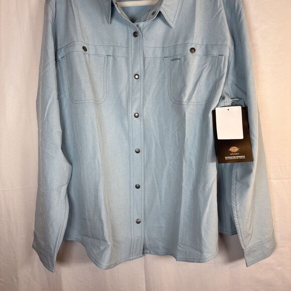 Dickies Women’s Long‑Sleeve Temp‑IQ® Cooling Utility Shirt, Blue 2XL NWT - Picture 4 of 16